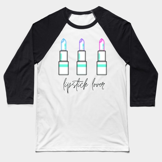 lipstick lover Baseball T-Shirt by Anyece Renai